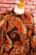 70s Discokleid orange Muster