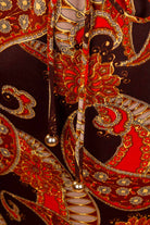 70s Discokleid orange Muster