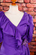 80s Abendkleid lila Taft Rüschen