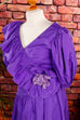 80s Abendkleid lila Taft Rüschen