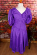 80s Abendkleid lila Taft Rüschen