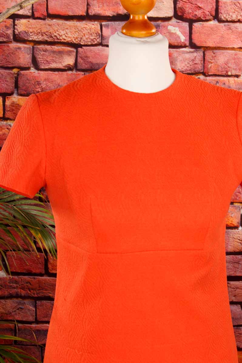 60s Minikleid orange