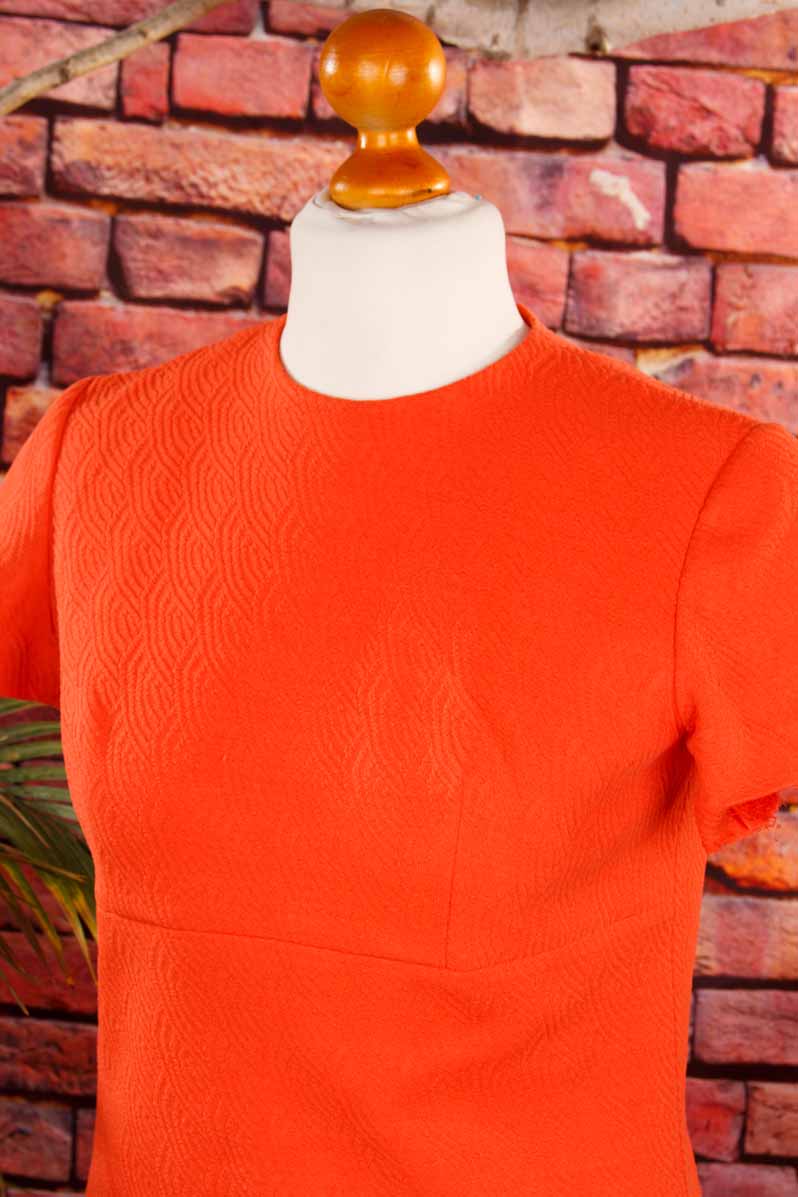 60s Minikleid orange