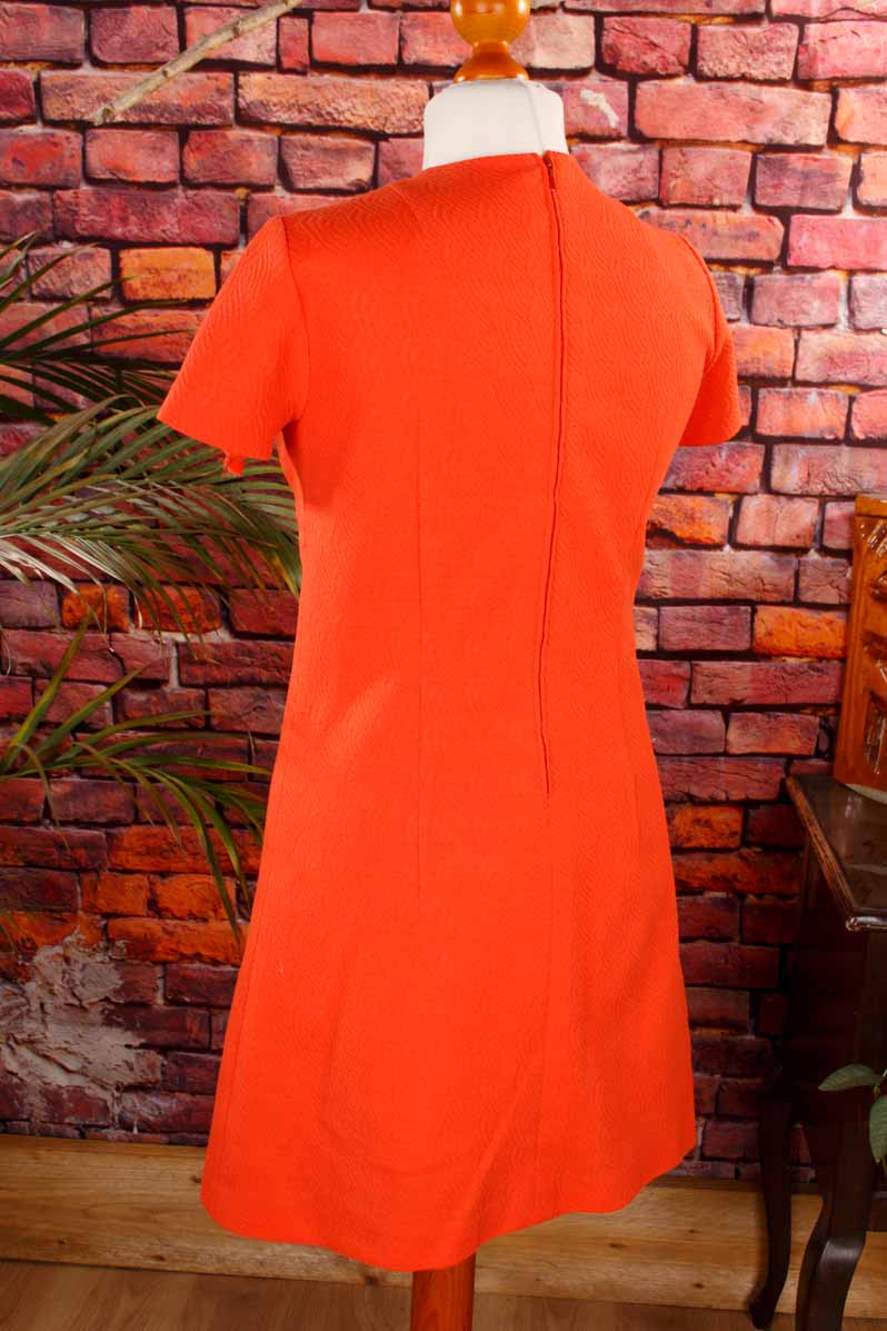 60s Minikleid orange