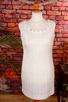 60s Minikleid weiß Perlen