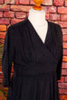 40er Jahre Kleid schwarz Tupfen