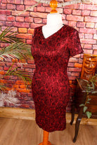 sexy Brokat Etuikleid rot