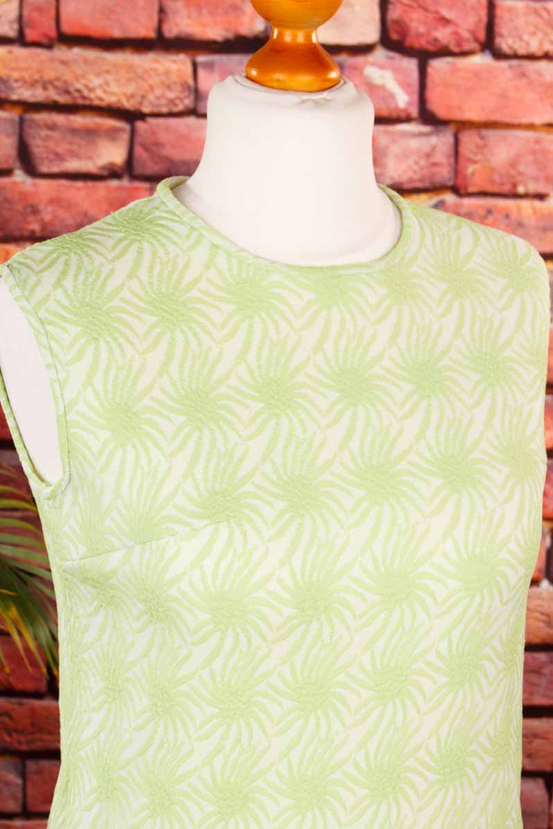 60s Shiftkleid neongrün