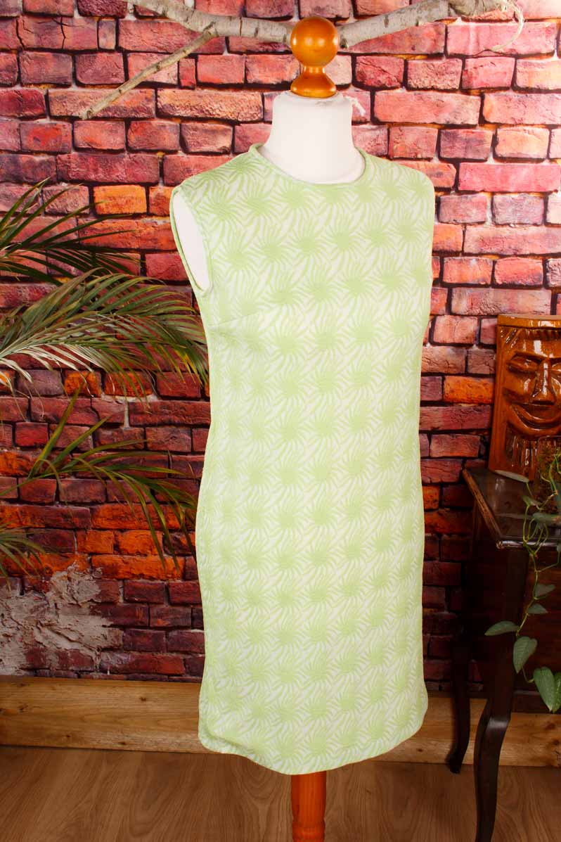 60s Shiftkleid neongrün