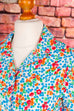 70s Disco Bluse bunt Megakragen
