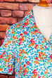 70s Disco Bluse bunt Megakragen
