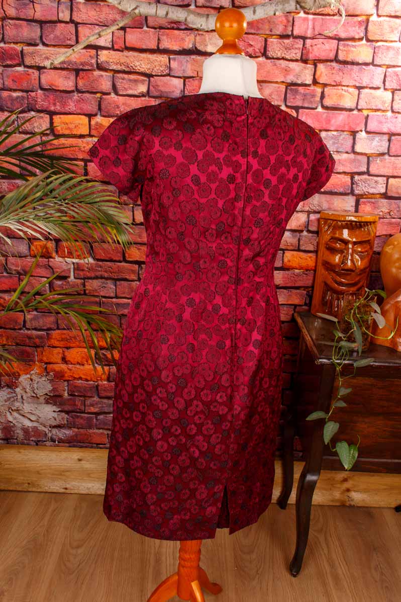 Rockabella Abendkleid rot Brokat