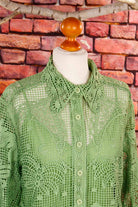 FARM Rio Green Guipire Shirt