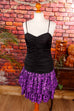 80er Partykleid schwarz pink