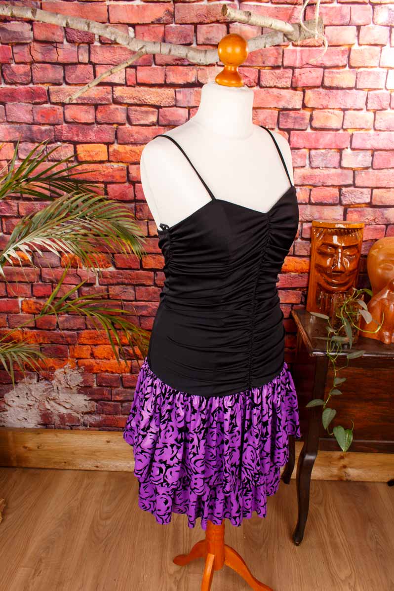80er Partykleid schwarz pink