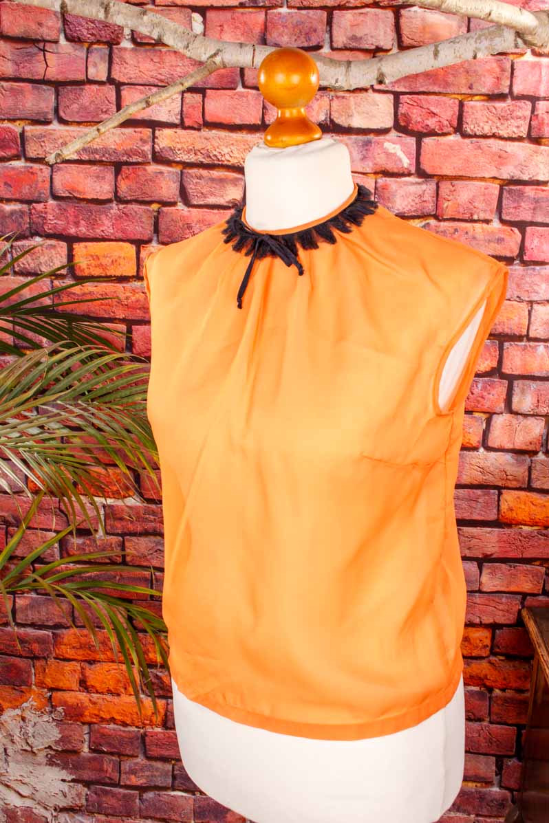 60s Top orange transparent