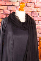 Seidenkleid schwarz + Chiffon