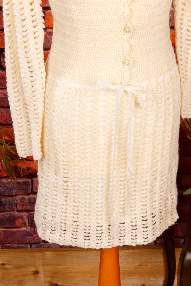 Häkelkleid offwhite