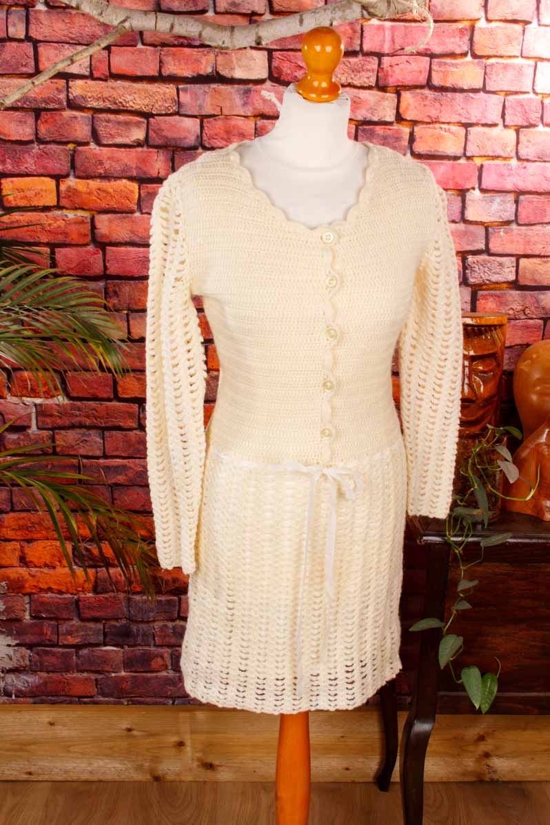 Häkelkleid offwhite