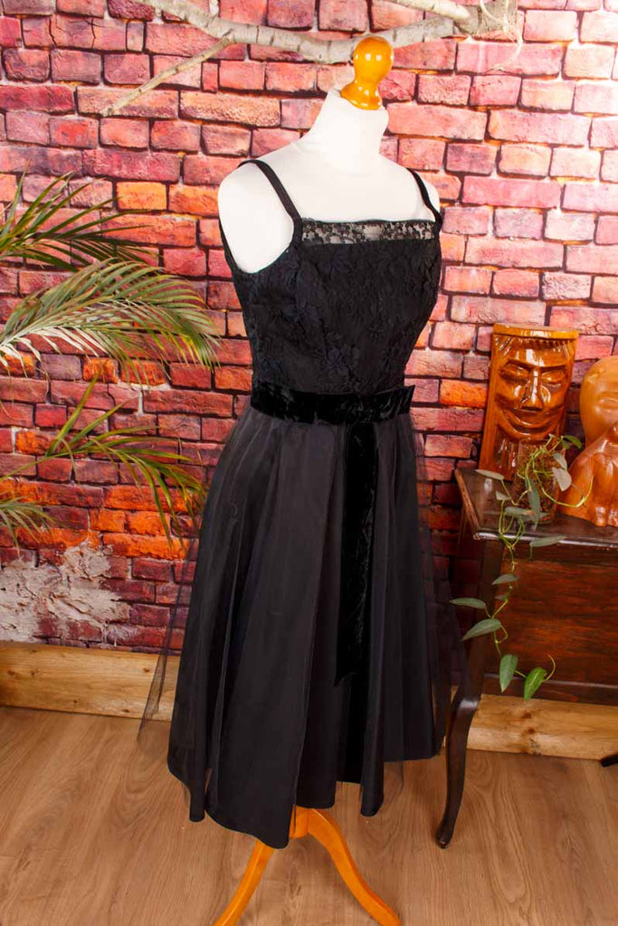 Petticoatkleid schwarz Tüll+Spitze