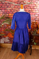Petticoatkleid blau Taft + Plissee