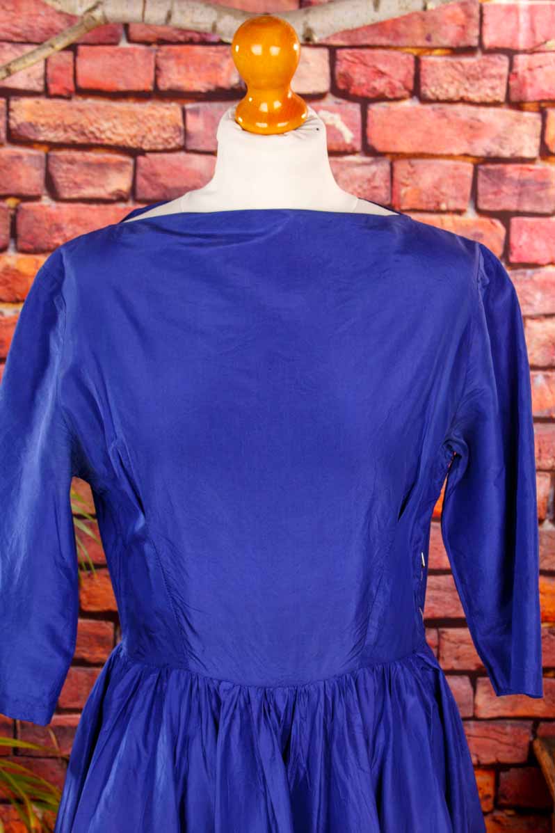 Petticoatkleid blau Taft + Plissee