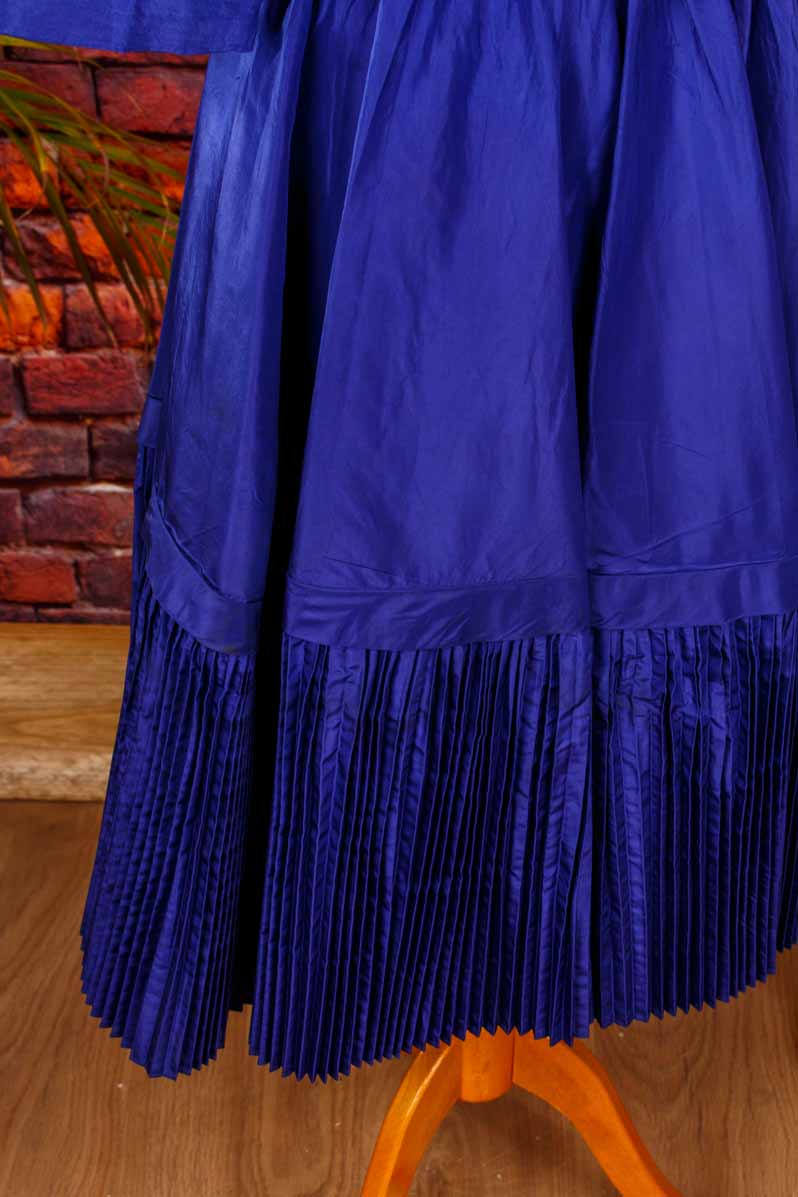Petticoatkleid blau Taft + Plissee