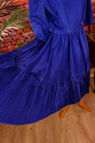 Petticoatkleid blau Taft + Plissee