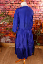 Petticoatkleid blau Taft + Plissee