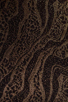 60s Brokat Etuikleid schwarz gold