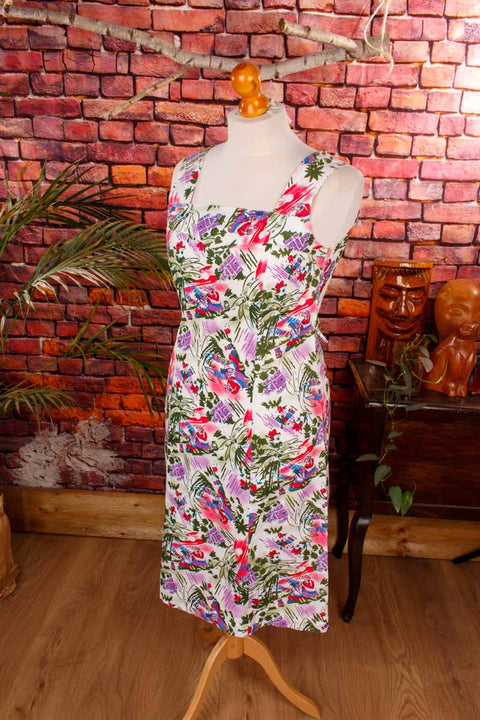 80s Sommerkleid Baumwolle