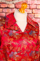 Brokat Etuikleid rot Satin