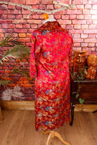 Brokat Etuikleid rot Satin