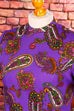 60s Disco Kleid lila Paisley