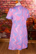 60s Disco Kleid Neon lila