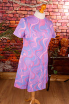 60s Disco Kleid Neon lila