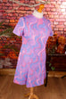 60s Disco Kleid Neon lila