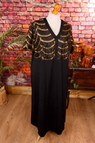 Vintage Abendkleid schwarz gold