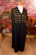 Vintage Abendkleid schwarz gold