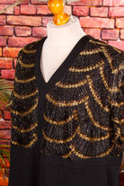 Vintage Abendkleid schwarz gold