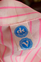 Schluppenbluse rosa Nadelstreifen
