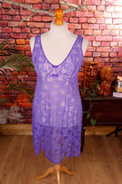 Vintage Unterkleid lila Ausbrenner