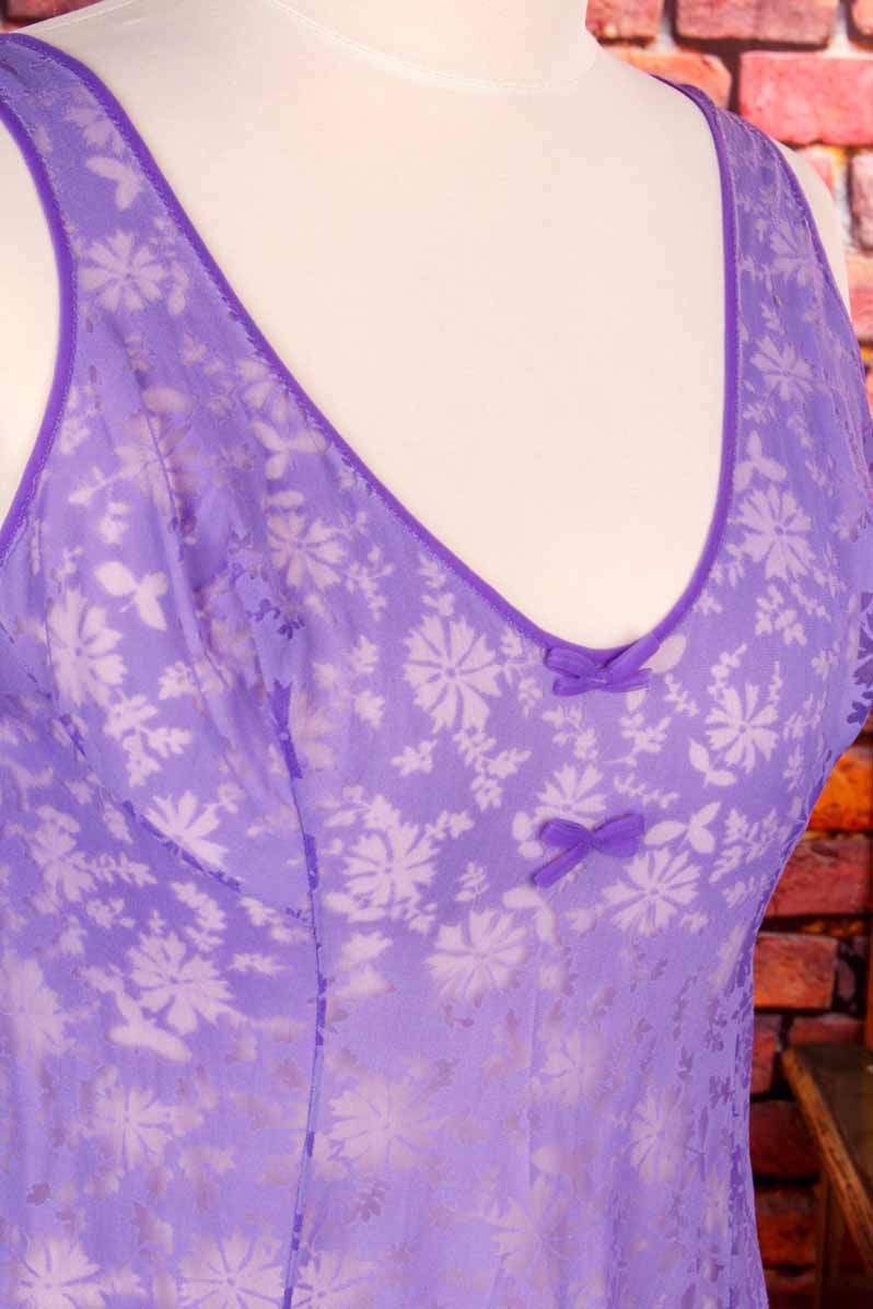 Vintage Unterkleid lila Ausbrenner