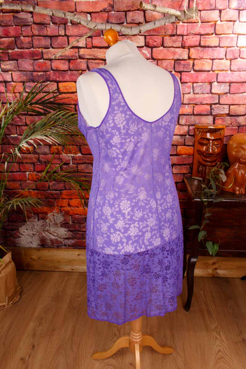 Vintage Unterkleid lila Ausbrenner