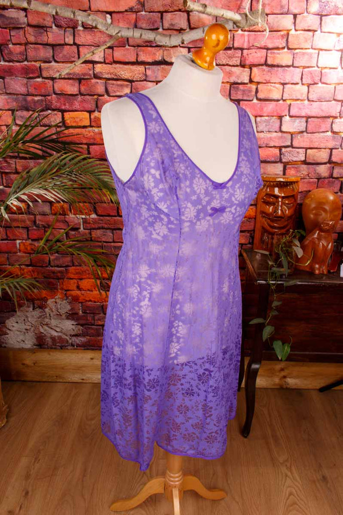 Vintage Unterkleid lila Ausbrenner