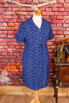 Kittelkleid blau Baumwolle