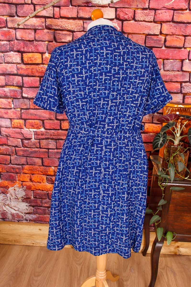 Kittelkleid blau Baumwolle