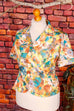 70s Bluse bunt Megakragen