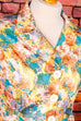 70s Bluse bunt Megakragen