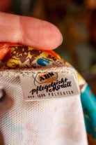 70s Bluse bunt Megakragen